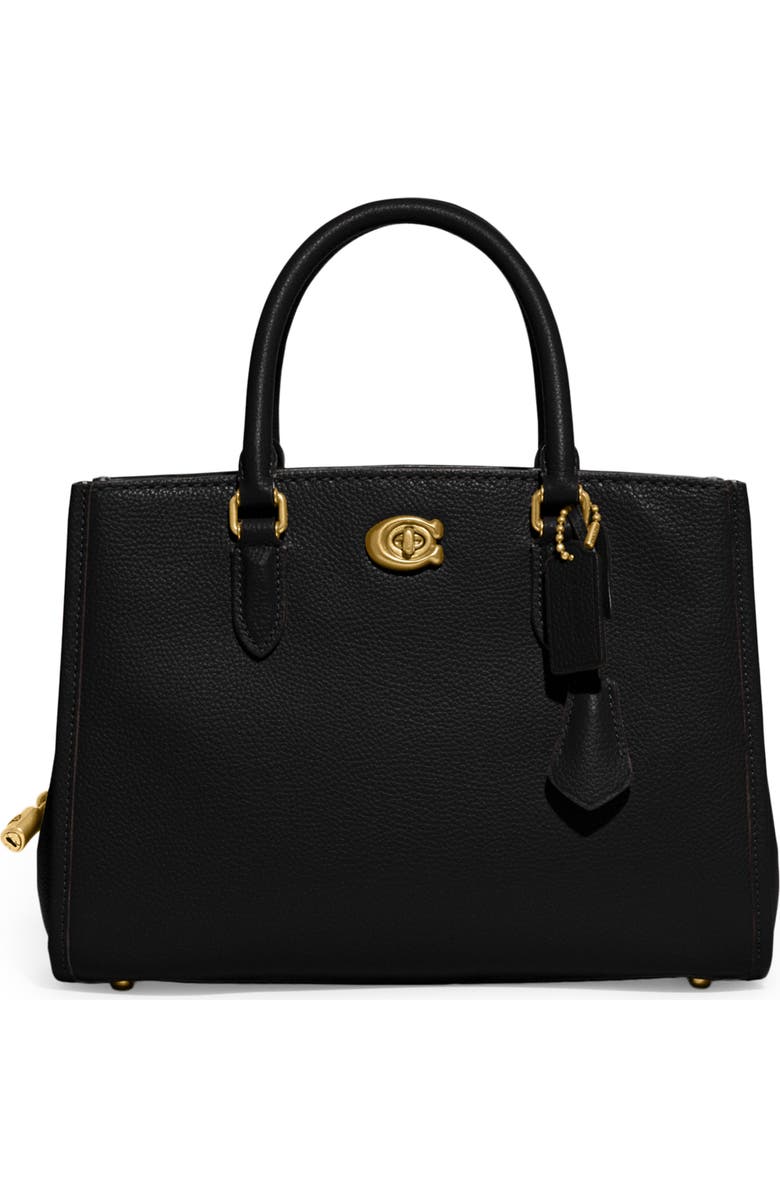 COACH Brooke Pebble Leather Satchel, Main, color,