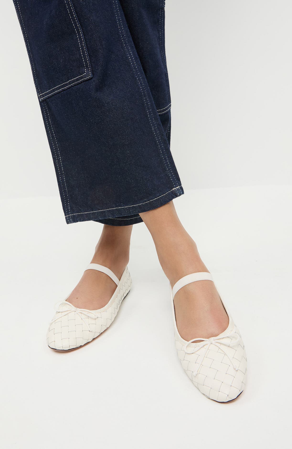 Loeffler Randall Leonie Mary Jane Ballet Flat, Alternate, color, Cream