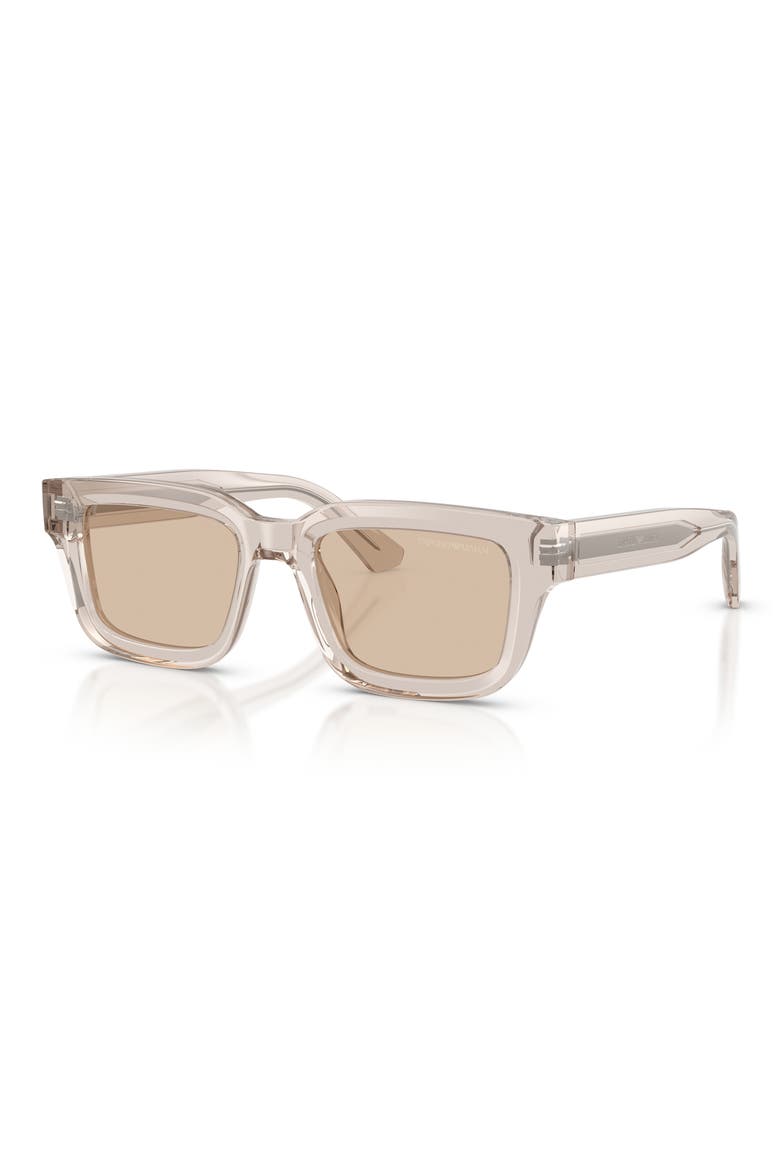 51mm Rectangle Sunglasses, Alternate, color, SHINY TUNDRA BROWN