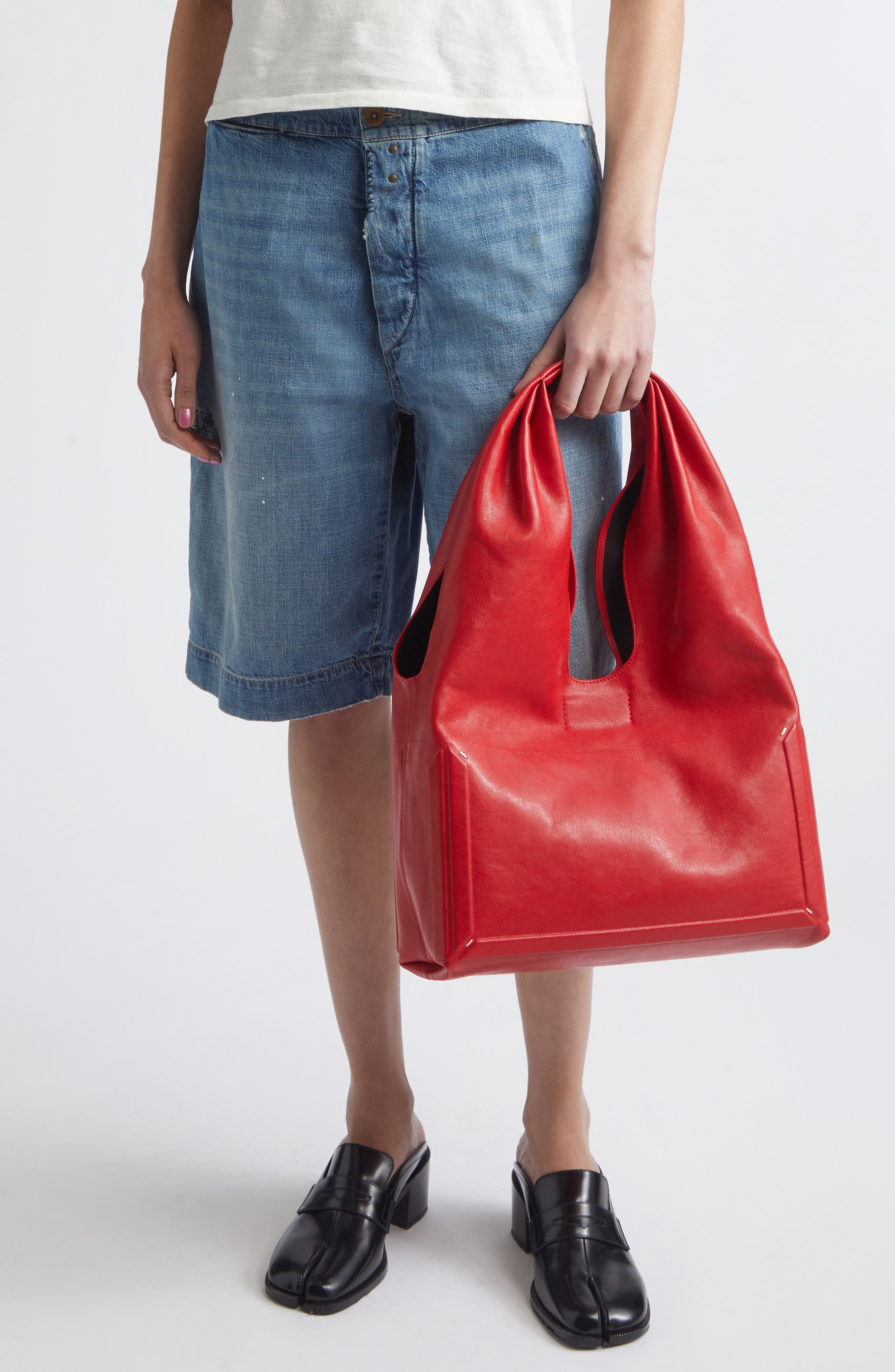 Maison Margiela Medium Box Bag, Alternate, color, Red