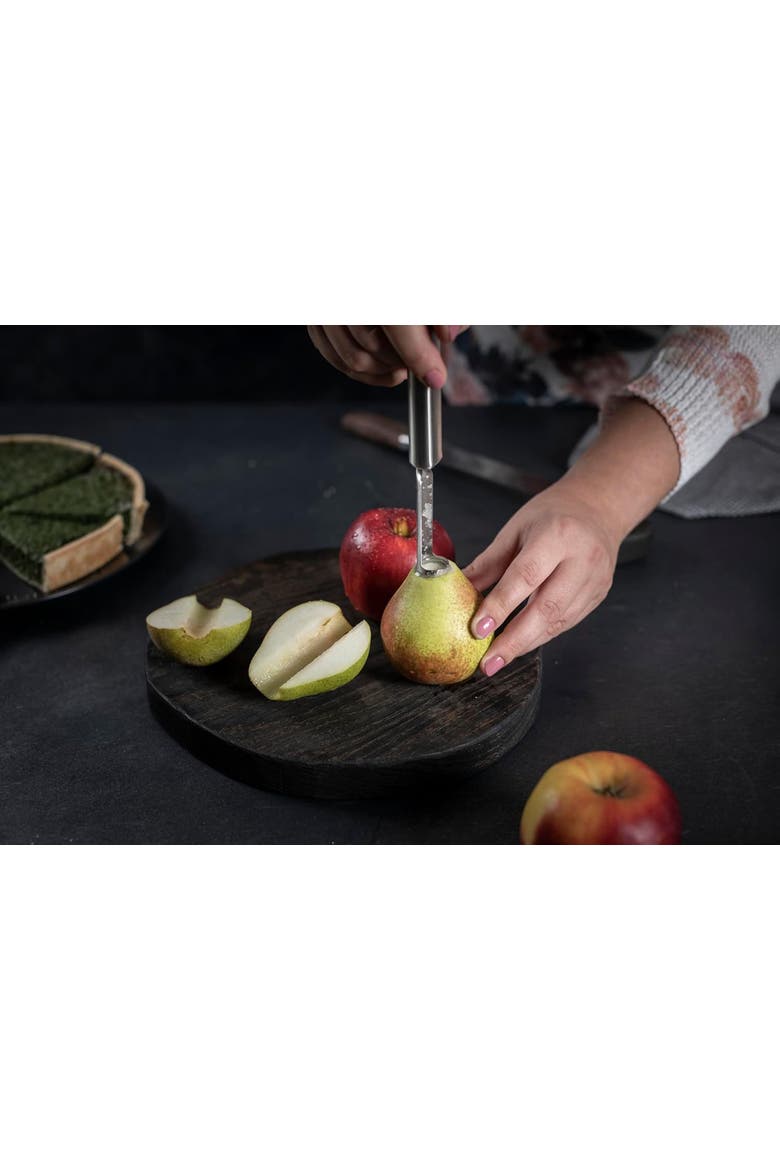 Essential Apple Corer, Stainless Steel Handle and Blade, Alternate, color, Silver