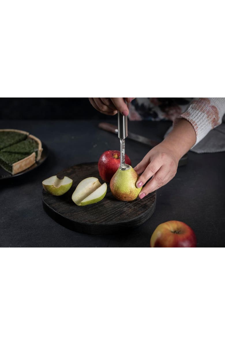 Kuhn Rikon Essential Apple Corer, Stainless Steel Handle and Blade, Alternate, color, Silver