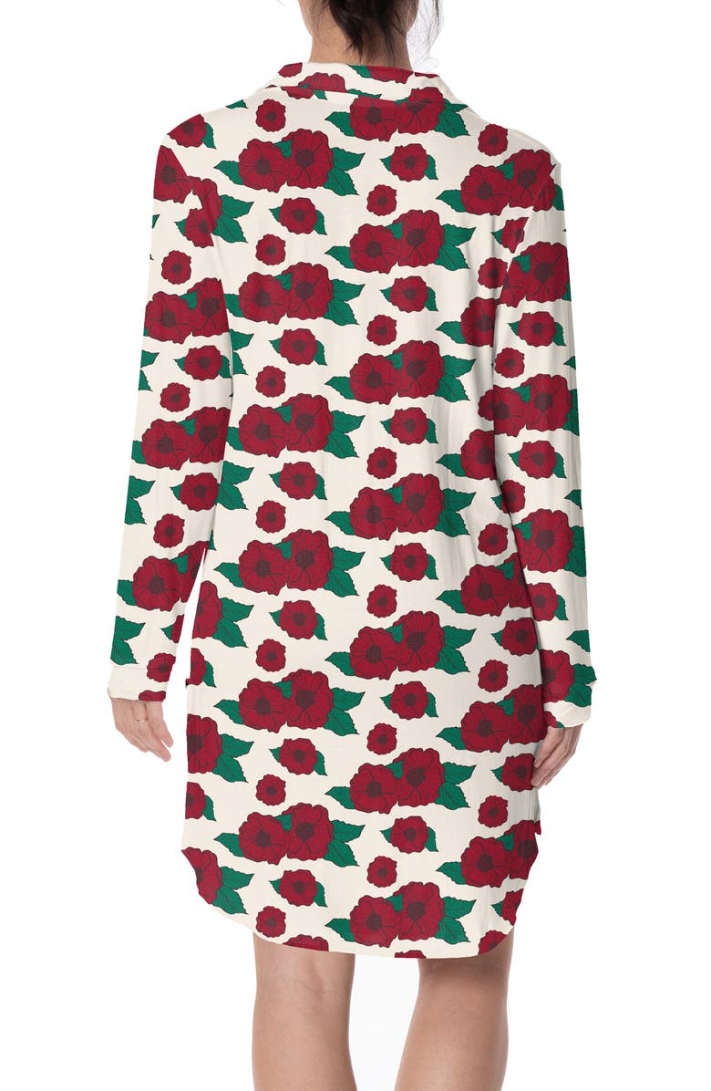 KicKee Pants Floral Long Sleeve Nightshirt, Alternate, color, 