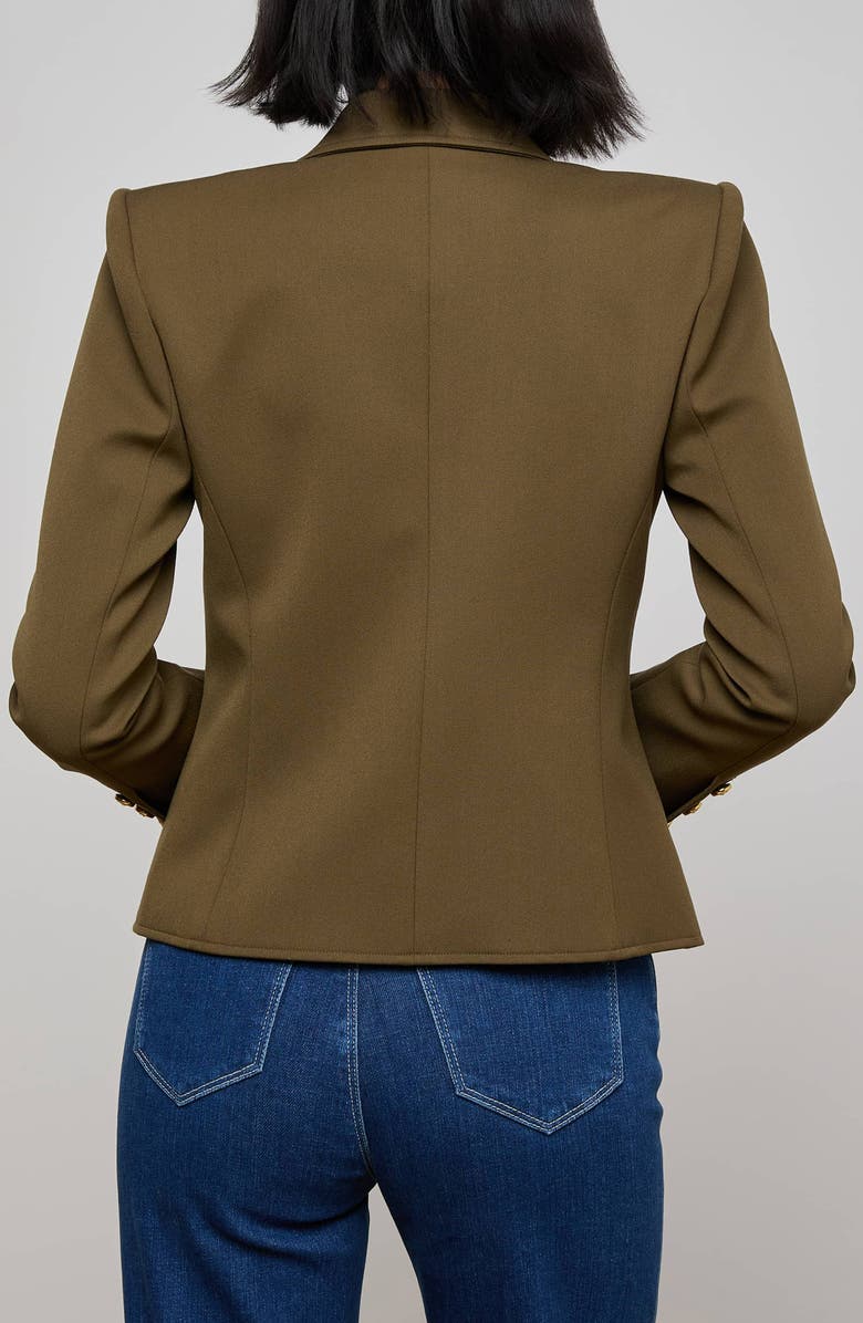 L
AGENCE Wylla Structured Blazer, Alternate, color, Pine/ Multi Western Snake