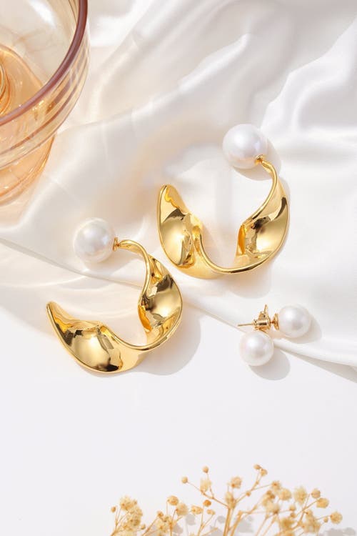 Classicharms Chunky Wave Hoop Earrings In Gold