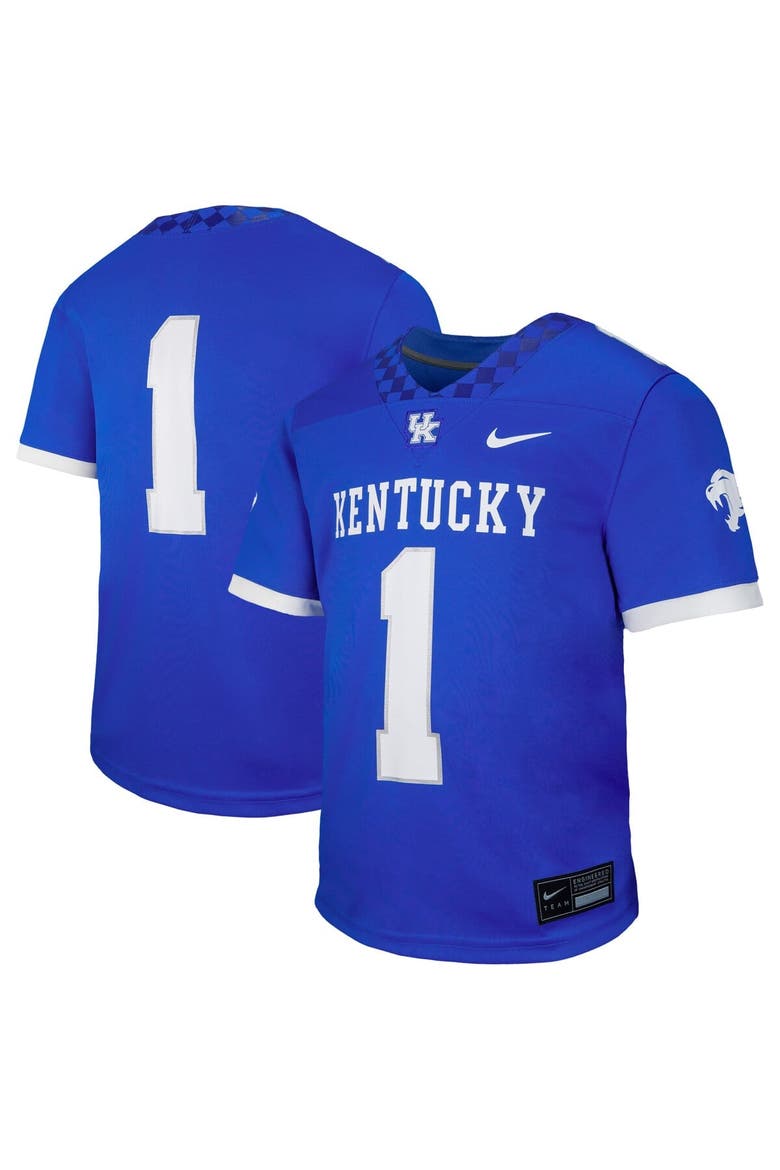 Youth Nike #1 Royal Kentucky Wildcats  Untouchable Replica Game Jersey, Alternate, color, Royal