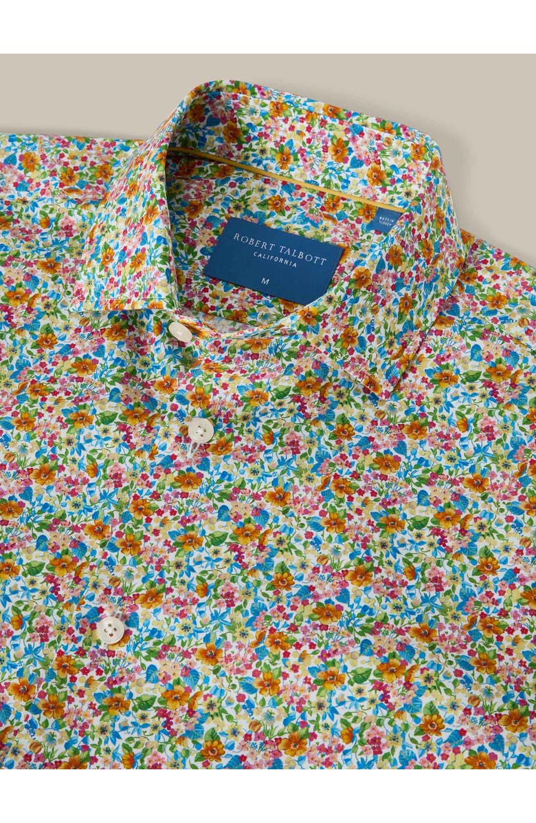 Robert Talbott Reynolds Spring Floral Print Contemporary Fit Shirt, Alternate, color, 