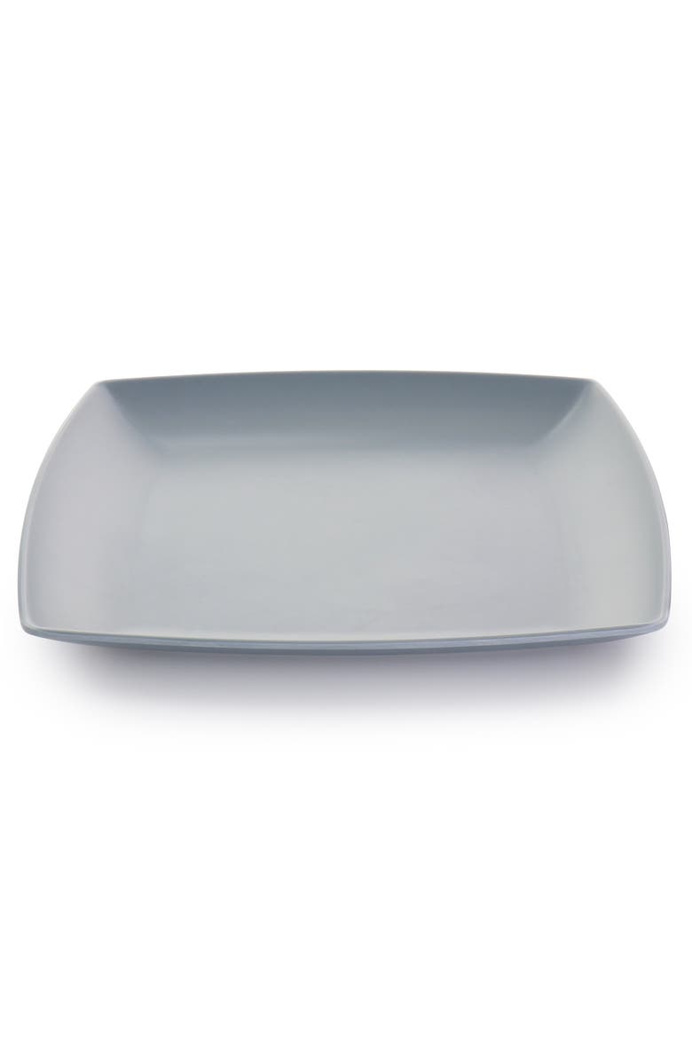 Gibson Home 12 Piece Grayson Melamine Square Dinnerware Set, Alternate, color, Grey