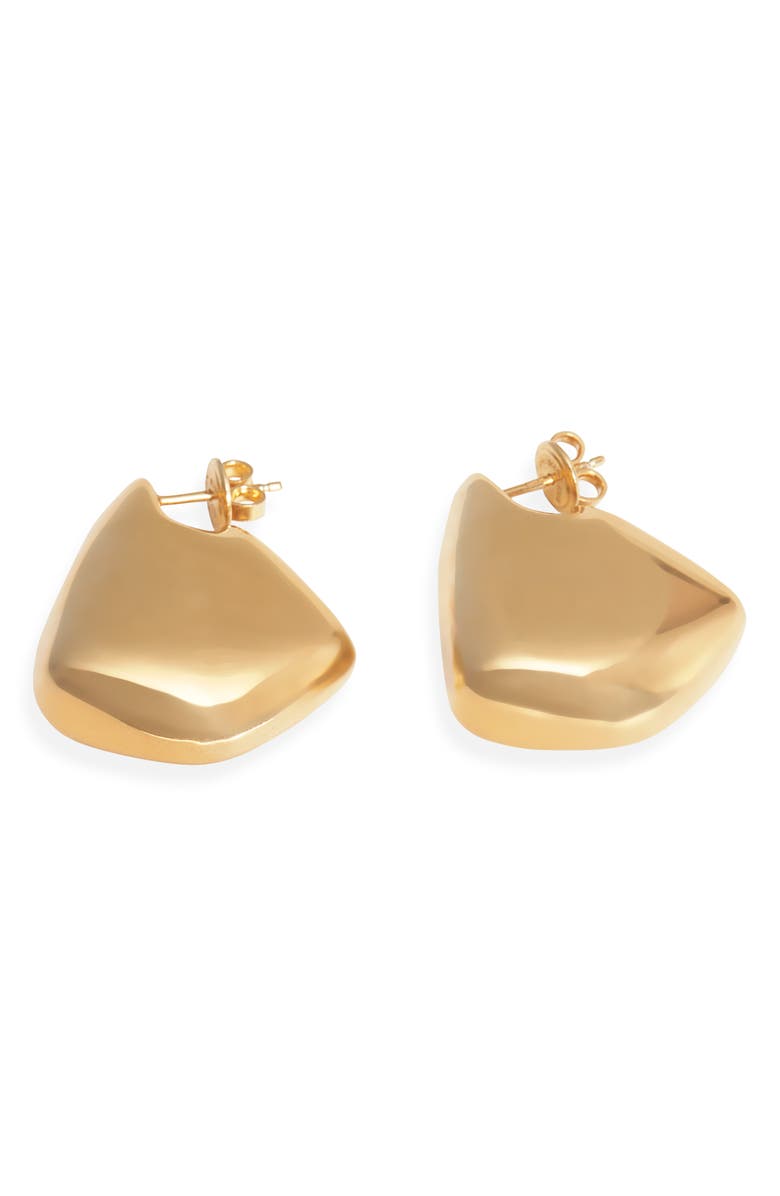 Bottega Veneta Small Vahuo Fin Earrings, Alternate, color, 8120 Yellow Gold