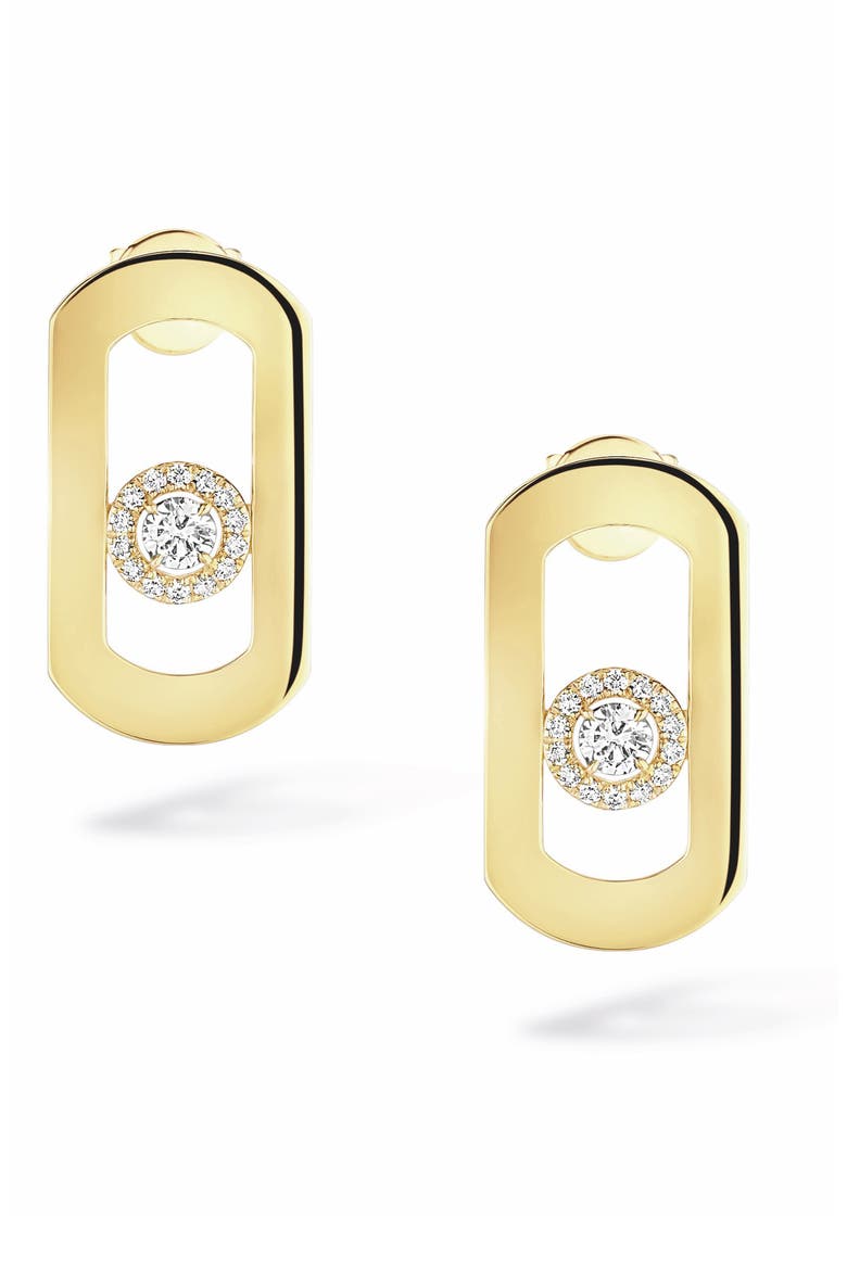 So Move Diamond Stud Earrings, Main, color, YELLOW GOLD