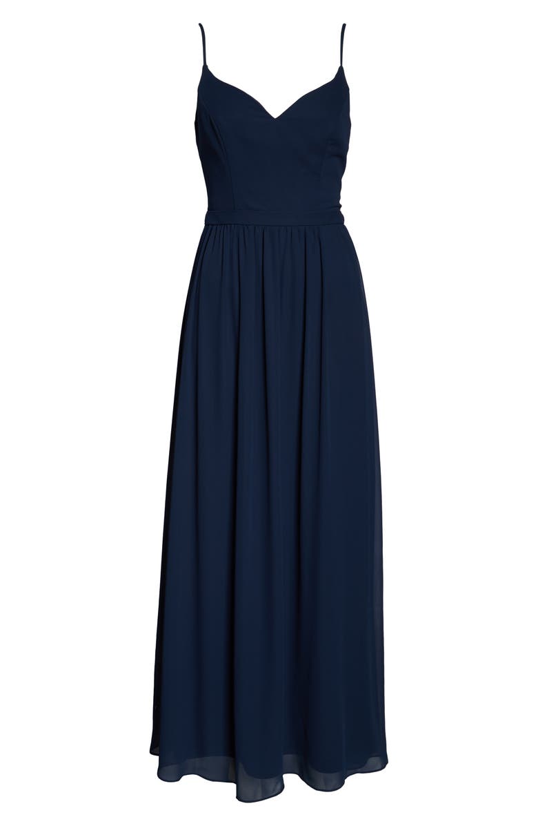 #Levkoff Chiffon A-Line Gown, Alternate, color, 