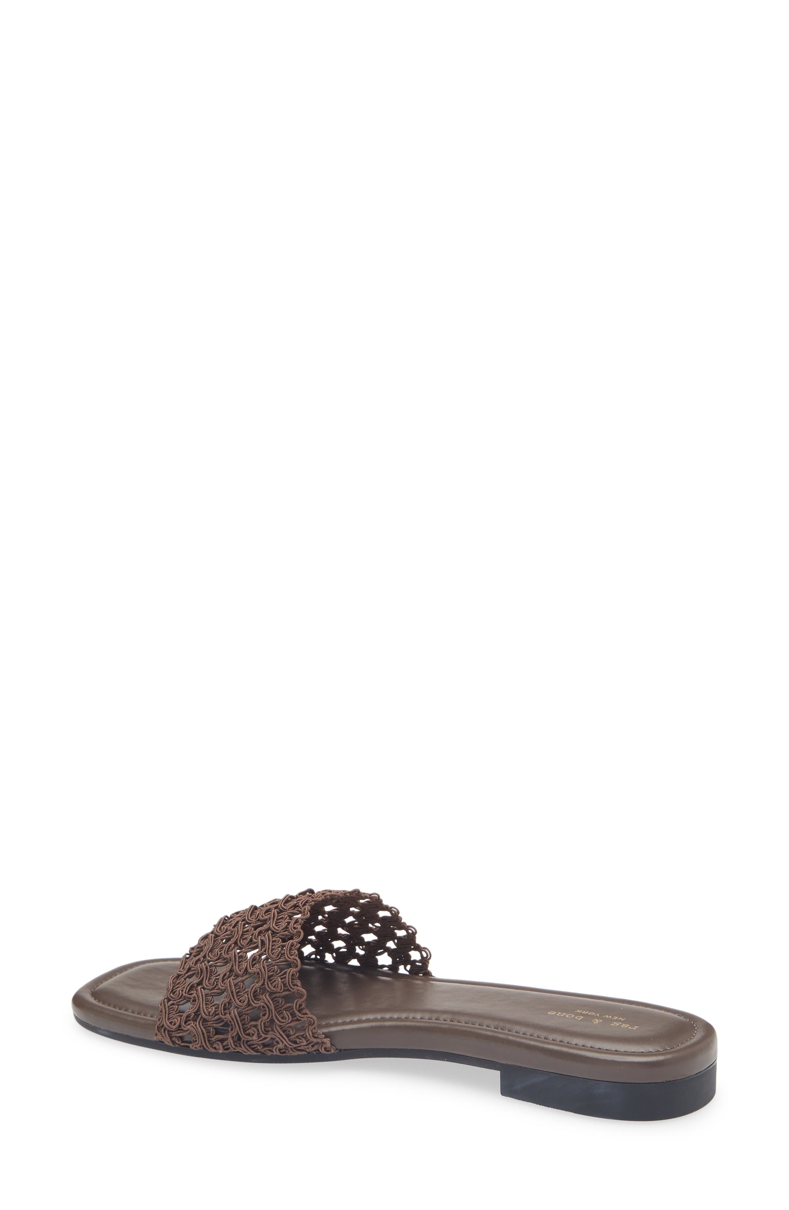 rag & bone Ellie Slide Sandal, Alternate, color, Dark Mocha Mesh