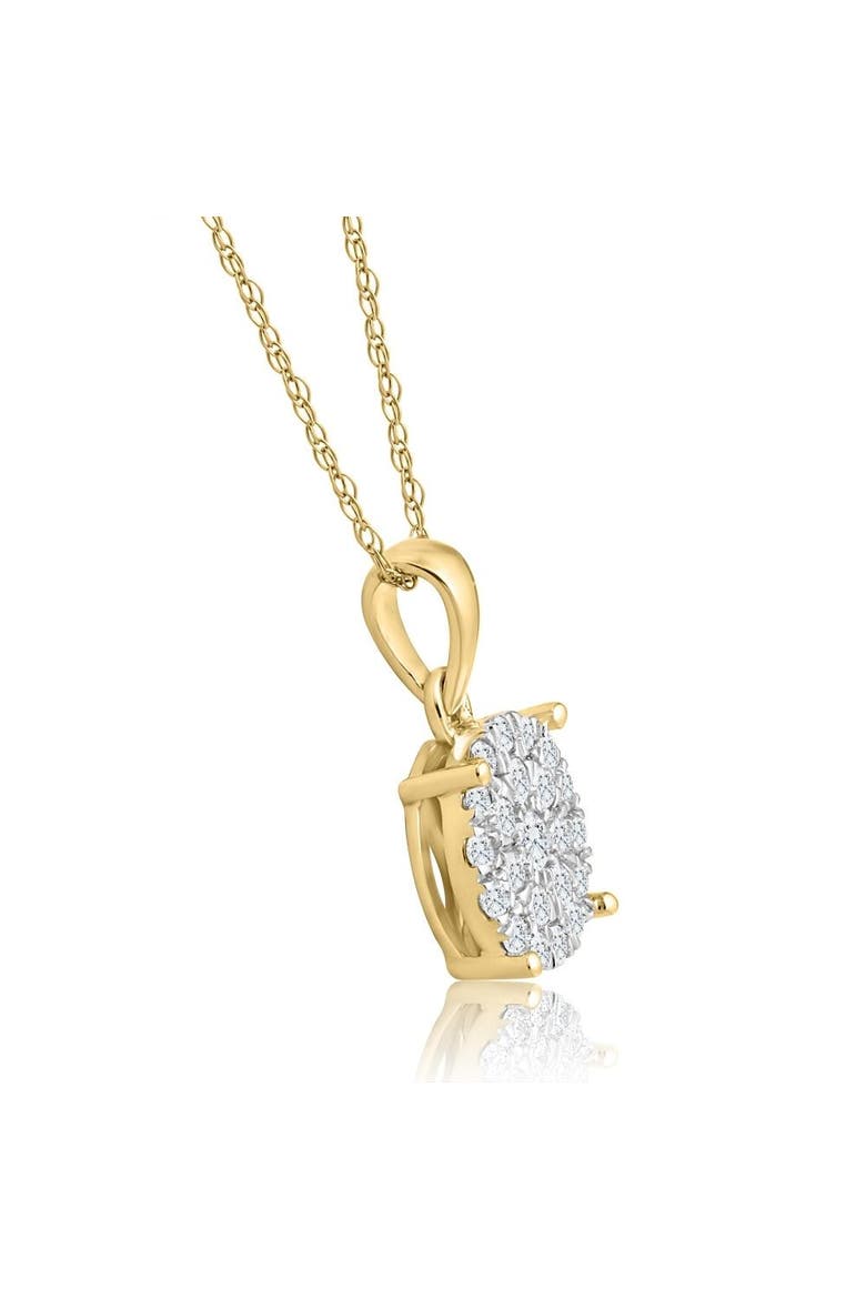 3/8Ct TW Diamond Halo 9mm Round Pendant Gold Women's Necklace 18", Alternate, color, 10k yellow Gold