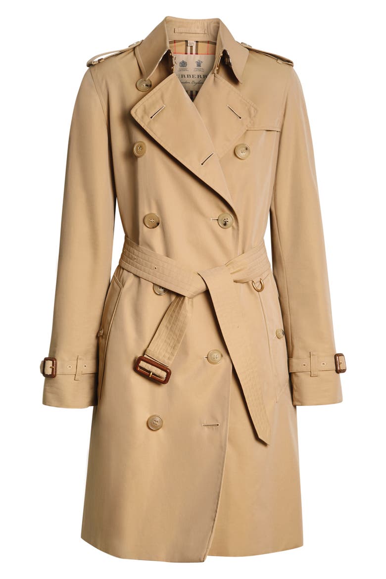 The Chelsea Slim Fit Heritage Trench Coat, Alternate, color, DARK HONEY