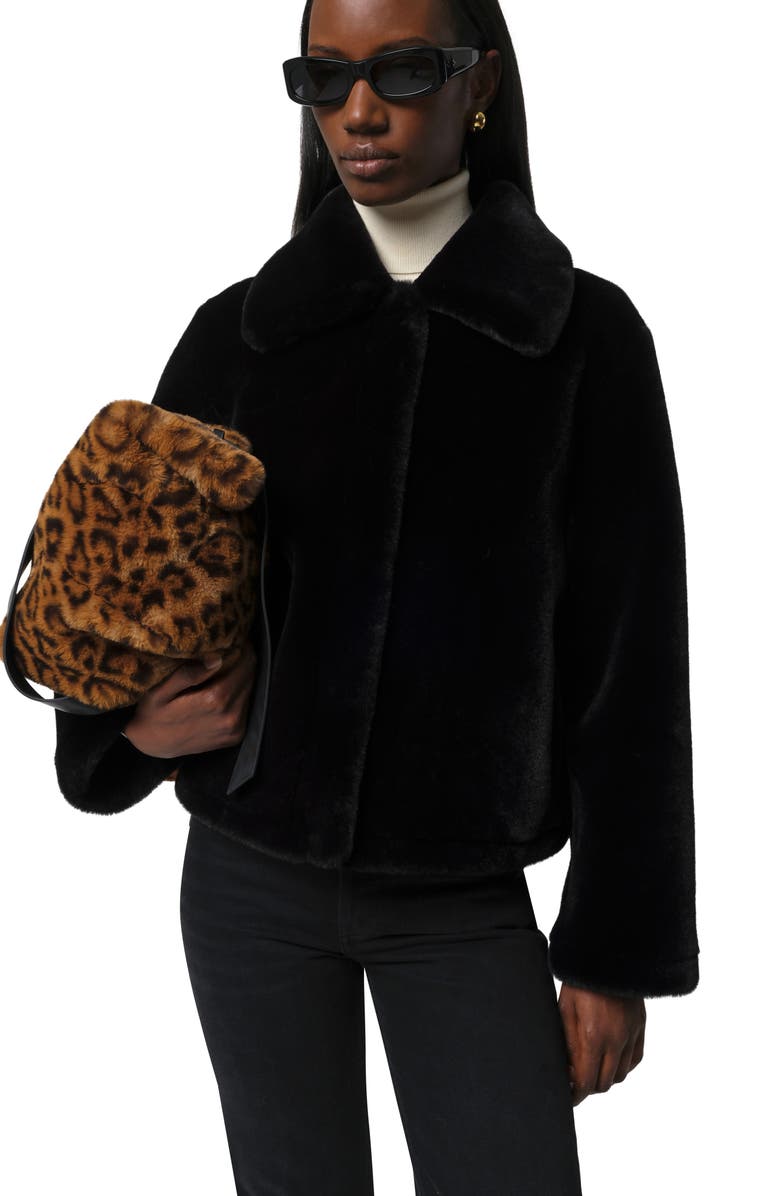 Apparis Elis Pluche<sup>™</sup> Faux Fur Coat, Alternate, color, Noir