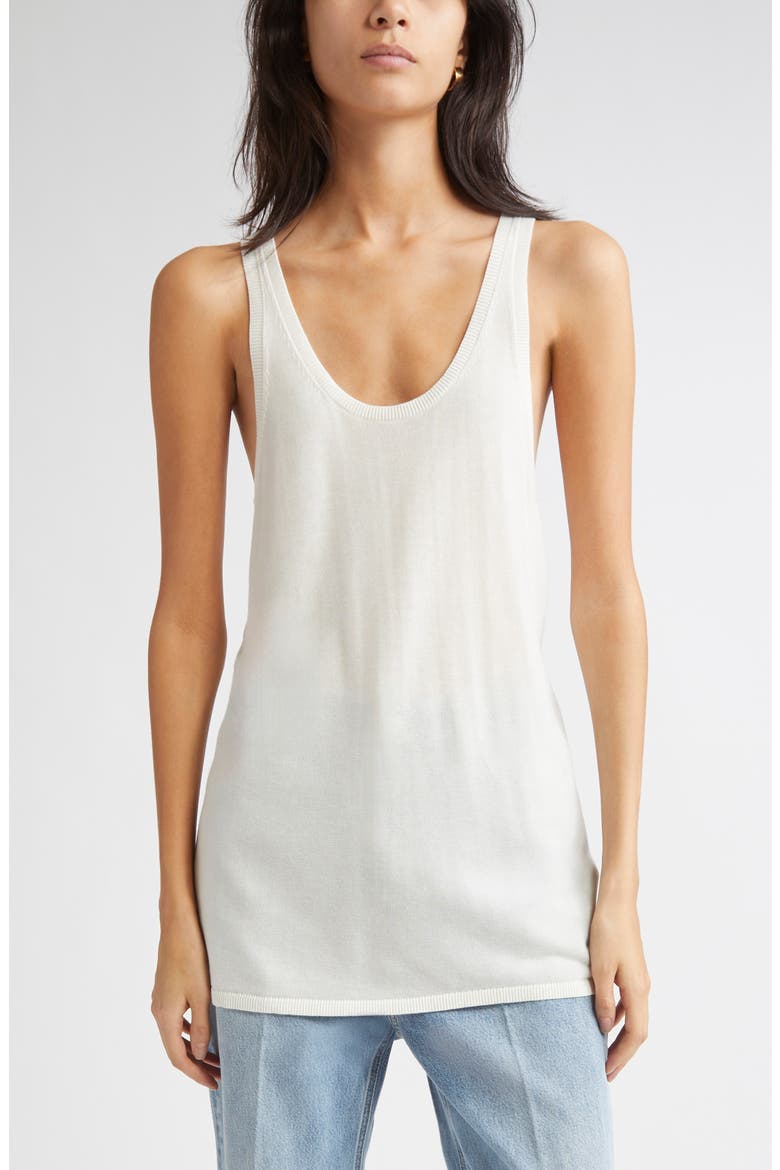 Knit Tank, Main, color, WHITE