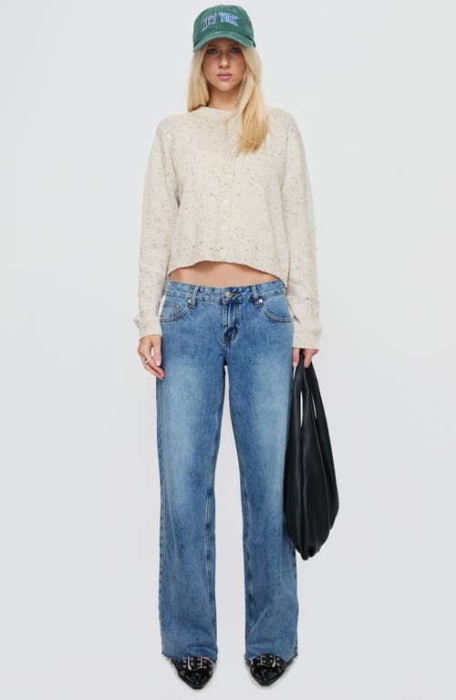 Princess Polly Sabryna Low Rise Wide Leg Jeans In Blue