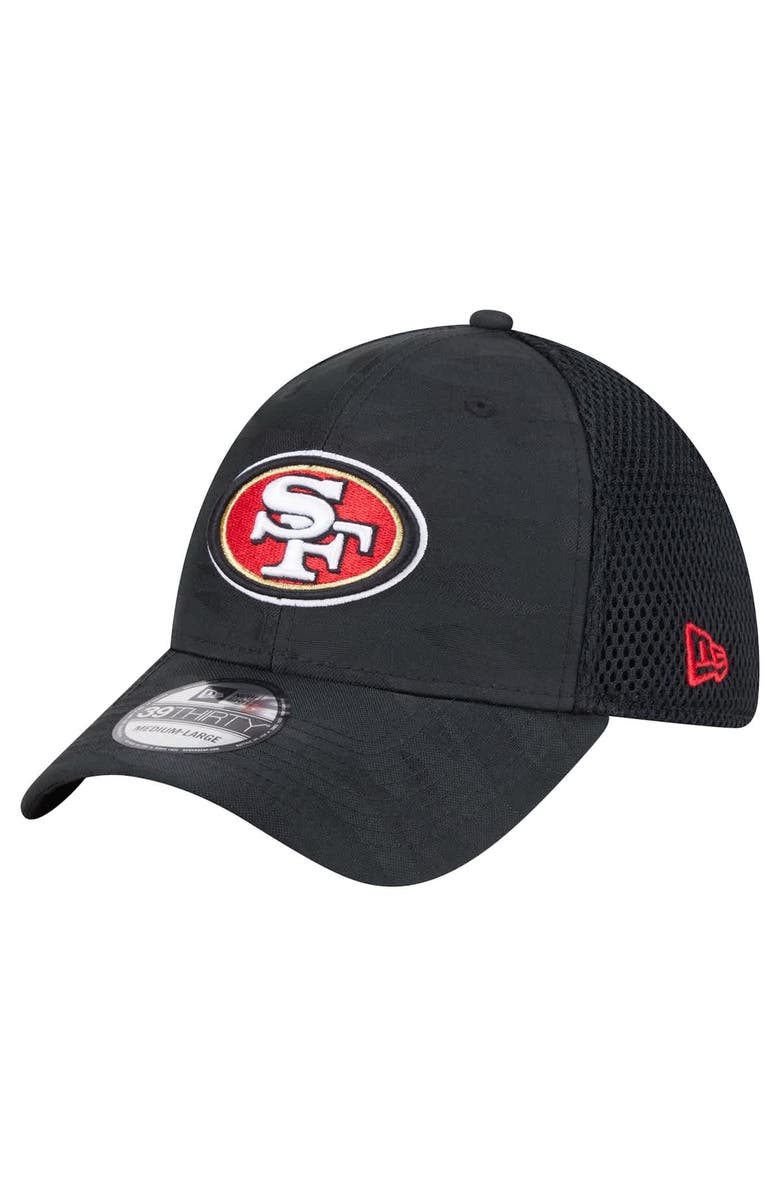 New Era Men's New Era Black San Francisco 49ers Active Camo 39THIRTY Flex Hat, Alternate, color, 