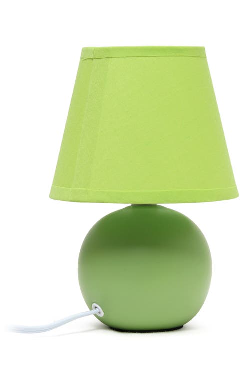 Lalia Home Nauru 8.66in Traditional Petite Ceramic Orb Base Bedside Table Desk Lamp In Green