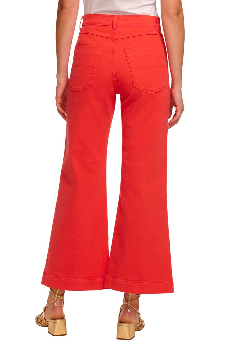 Clifford Crop Flare Leg Pants, Alternate, color, CRIMSON