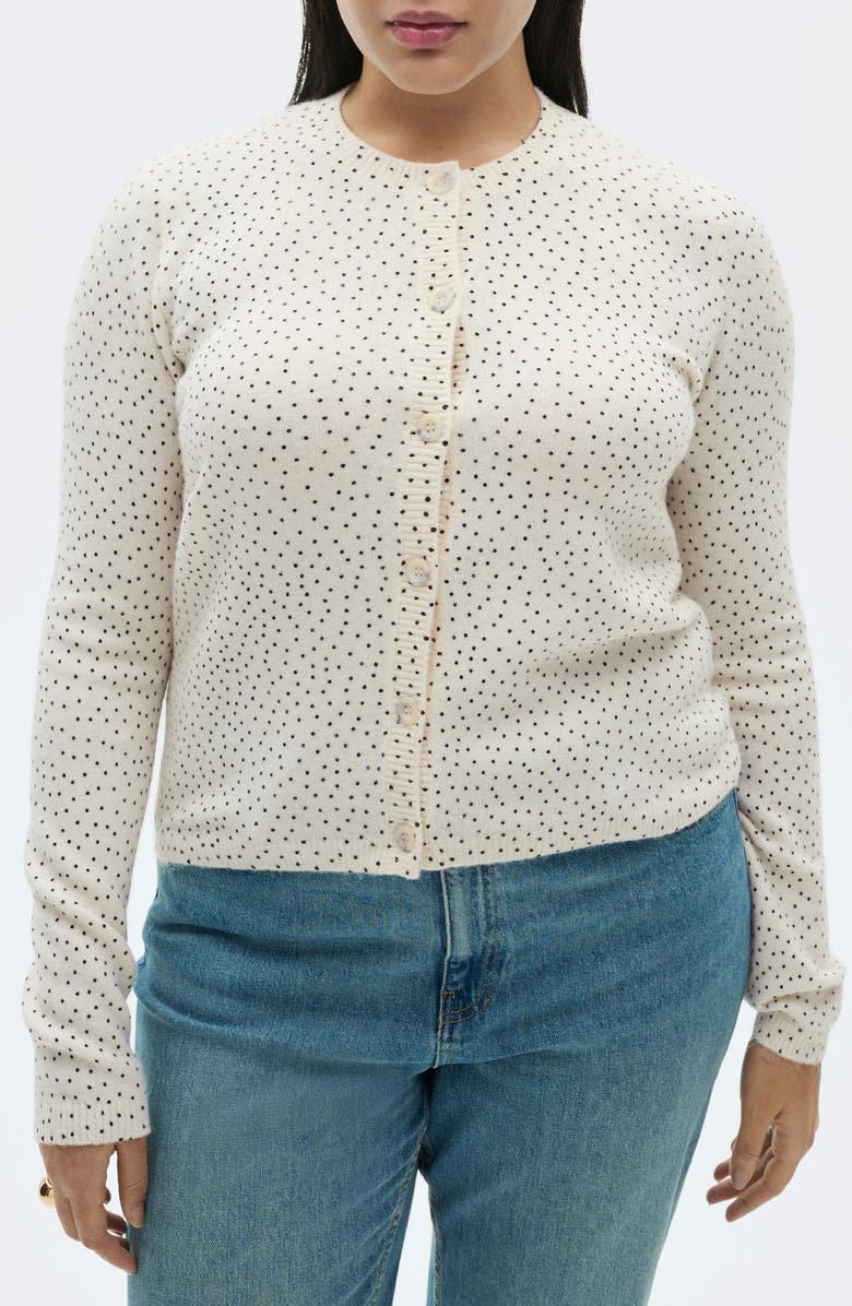 MANGO Polka Dot Print Cardigan, Alternate, color,