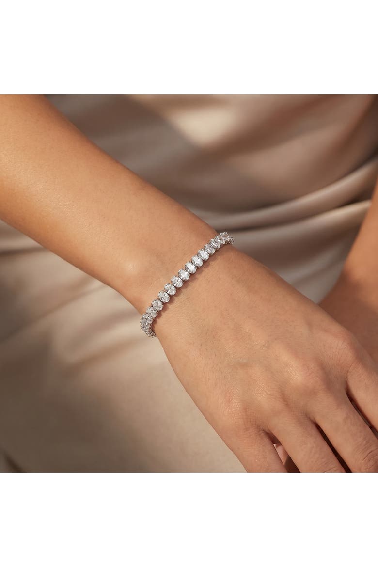 16Ct TW Oval Diamond Tennis Bracelet 14k Gold 7" Lab Grown, Alternate, color, White Gold