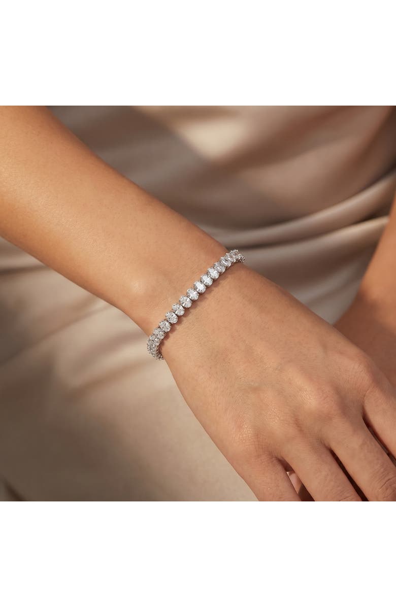 Bliss Diamond 16Ct TW Oval Diamond Tennis Bracelet 14k Gold 7" Lab Grown, Alternate, color, White Gold