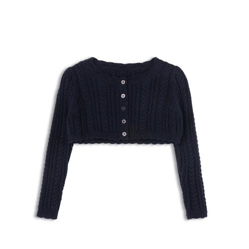 Ely's & Co. Looms Cable Pointelle Collection In Blue
