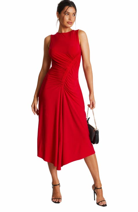 ITY Ruched Detail Midi Dress