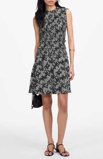 Madewell Floral Smocked Crewneck Minidress