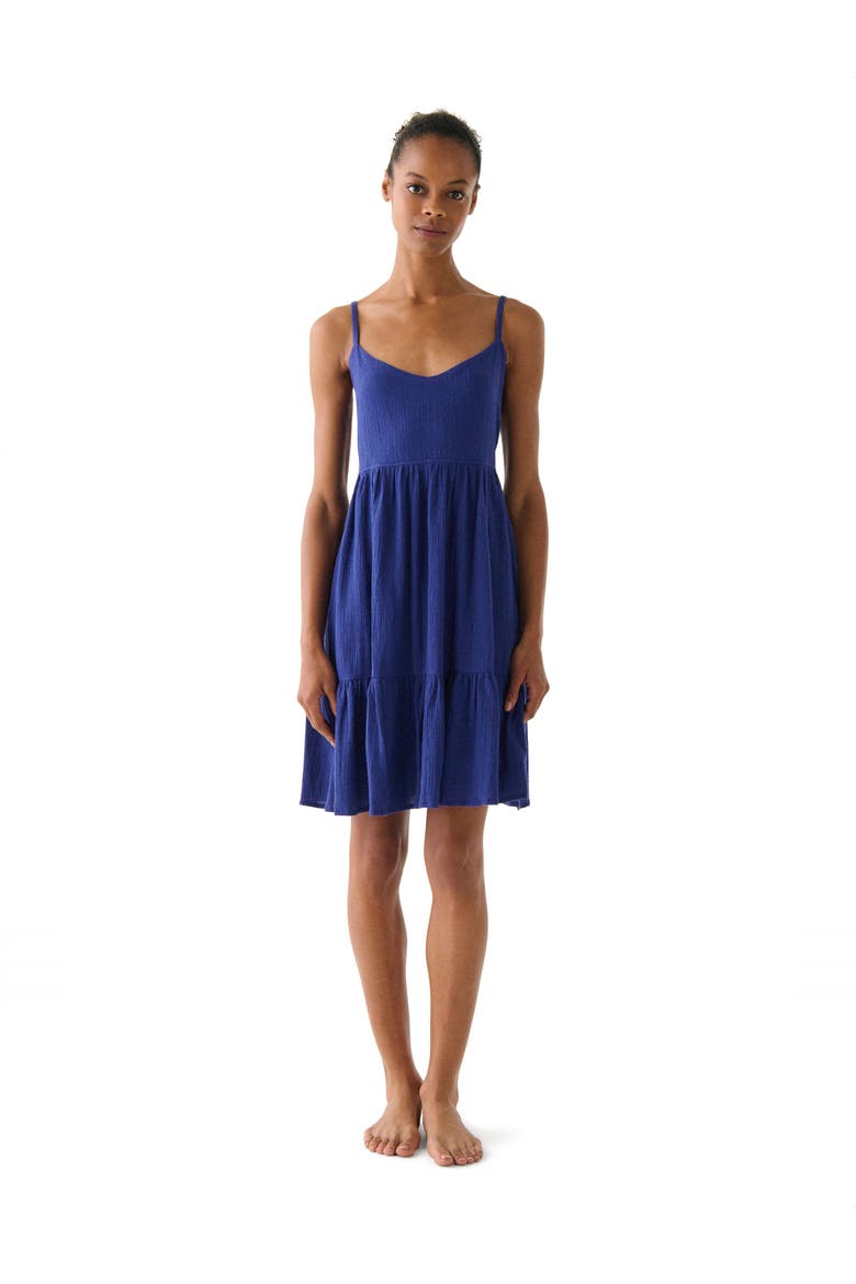 Solids Cover Up Mini Dress Swim, Main, color, North Sea