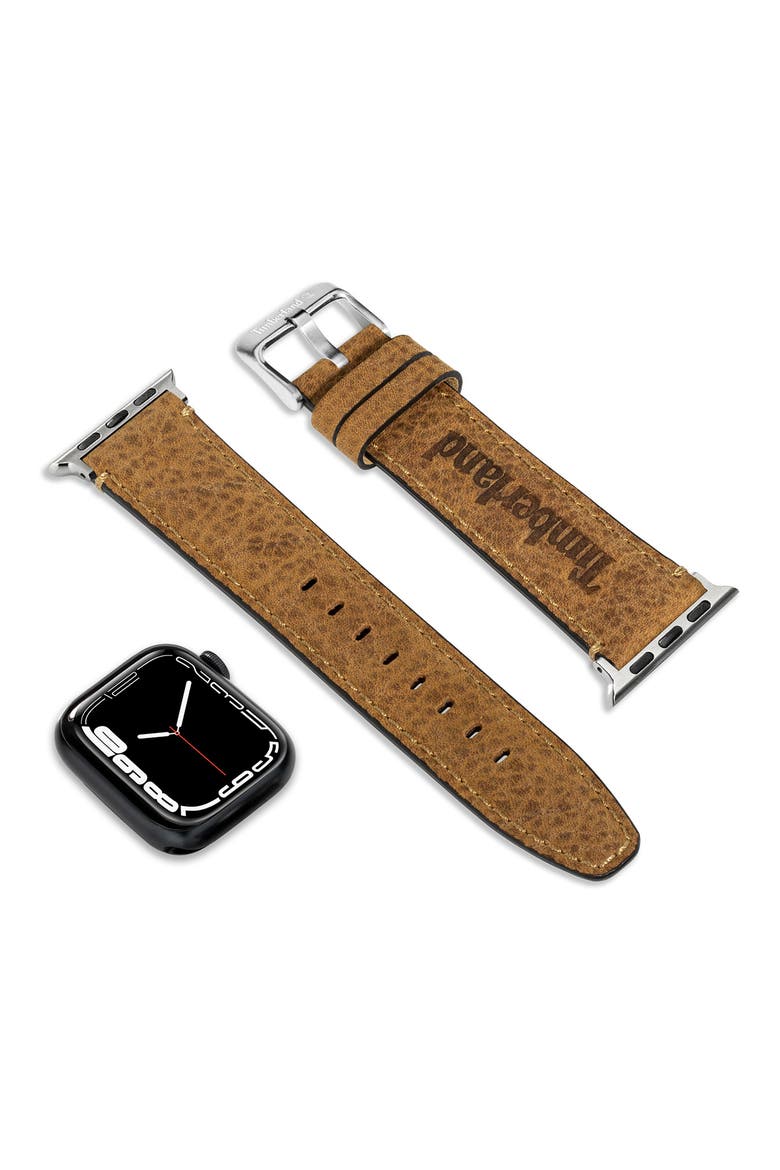 Barnesbrook Leather 20mm Smartwatch Watchband, Alternate, color, CAMEL