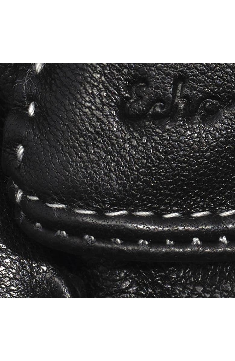 Echo Stitch Detail Leather Glove, Alternate, color, Black Multi