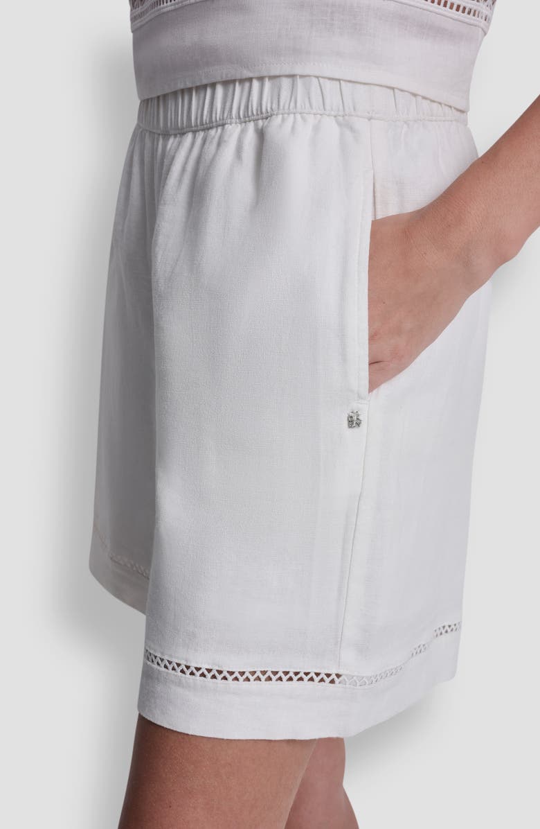 DKNY Jeans Linen Blend Boxer Shorts, Alternate, color, Ivory