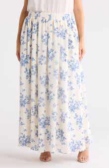 Renee C Leopard Print Flared Midi Skirt