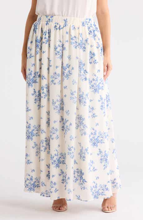 Renee C Leopard Print Flared Midi Skirt