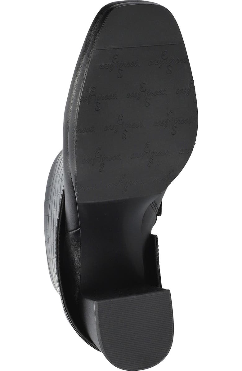 EASY STREET Sutton Foldover Cuff Platform Bootie, Alternate, color, Black-Croco