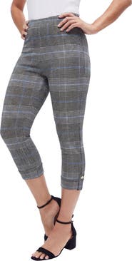 Jessica London Stretch Cotton Cuff Button Capri Legging