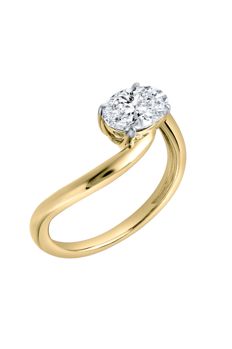 Lilian 1.5 Ct Oval Lab Grown Diamond Engagement Ring, Alternate, color, 14K Yellow Gold