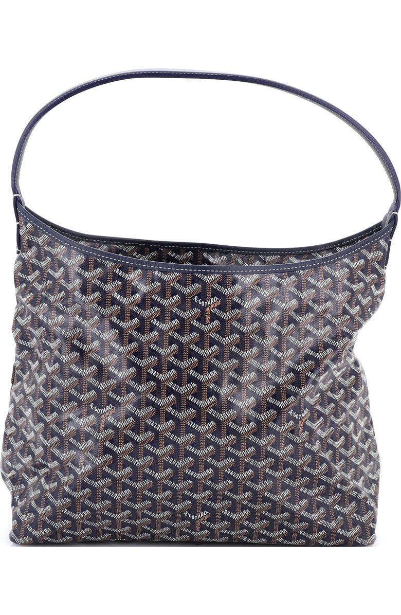 Pre-Owned Goyard Boheme Hobo Printed Coated Canvas, Main, color, Blue