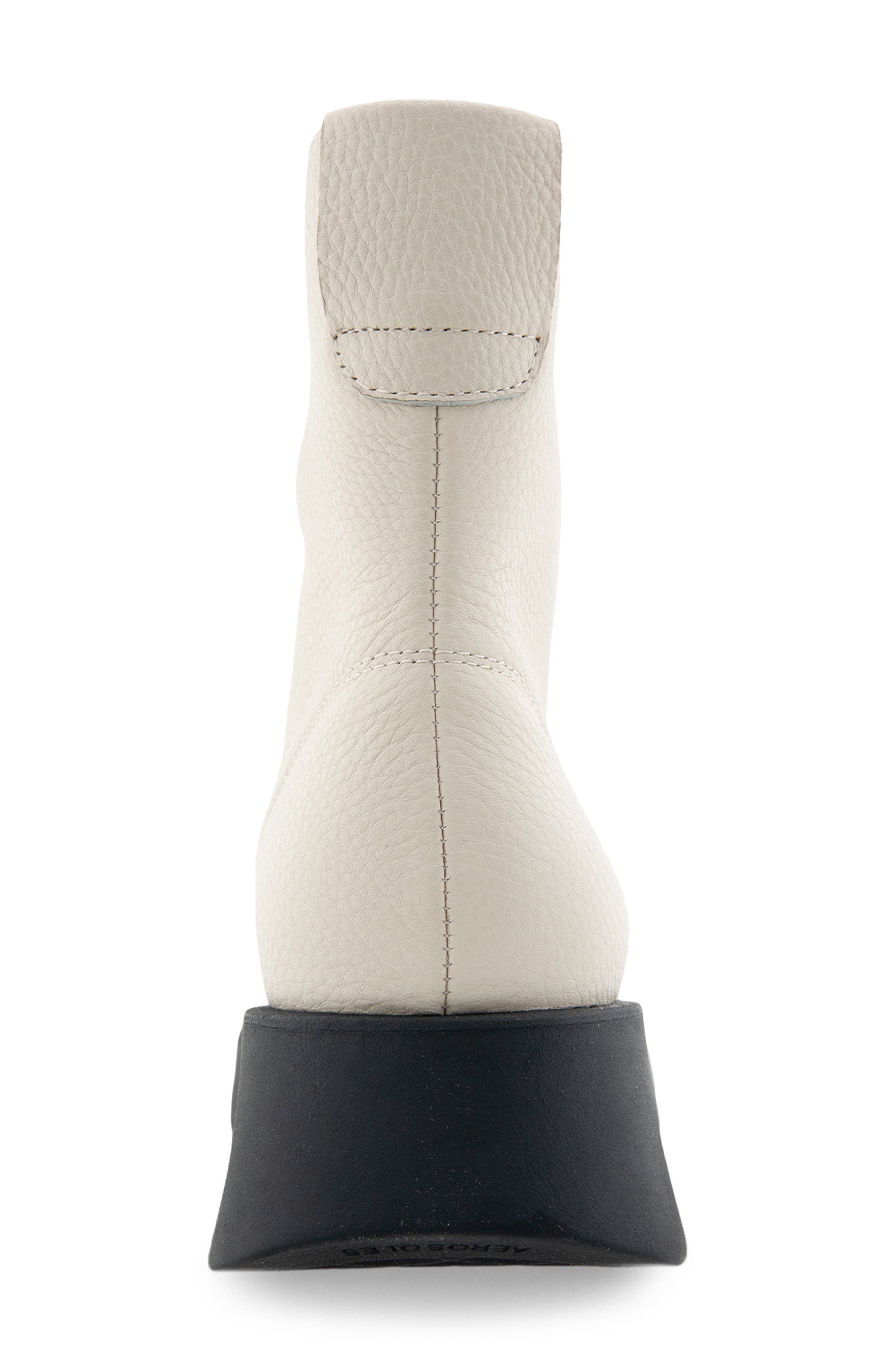 Aerosoles Francis Zip-Up Bootie, Alternate, color, Eggnog Pebbled Leather