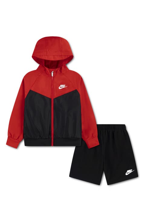 Kids' Windrunner Zip Hoodie & Shorts Set