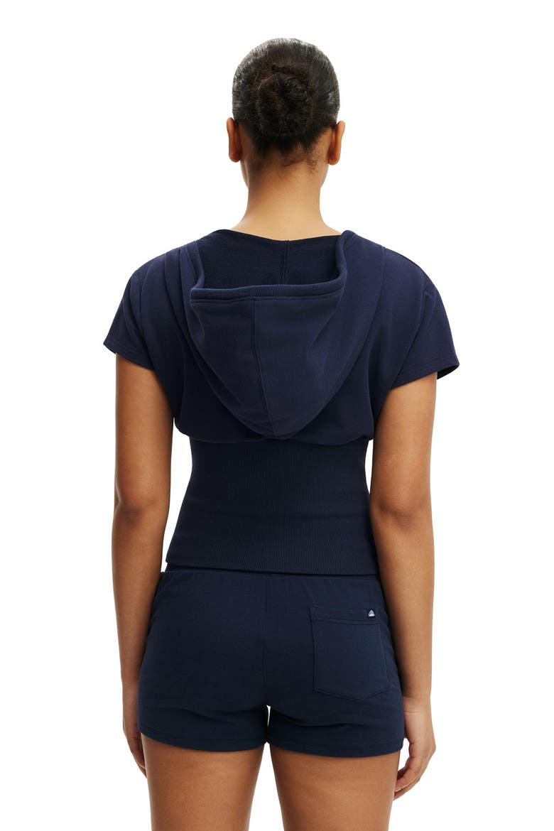 Women's Active Sculpt Fleece Mini Short, Alternate, color, Prep Sport Navy