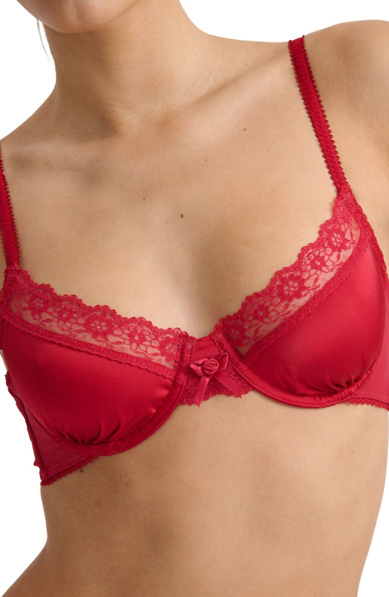 Kat The Label Amelie Underwire Bra, Alternate, color, Red