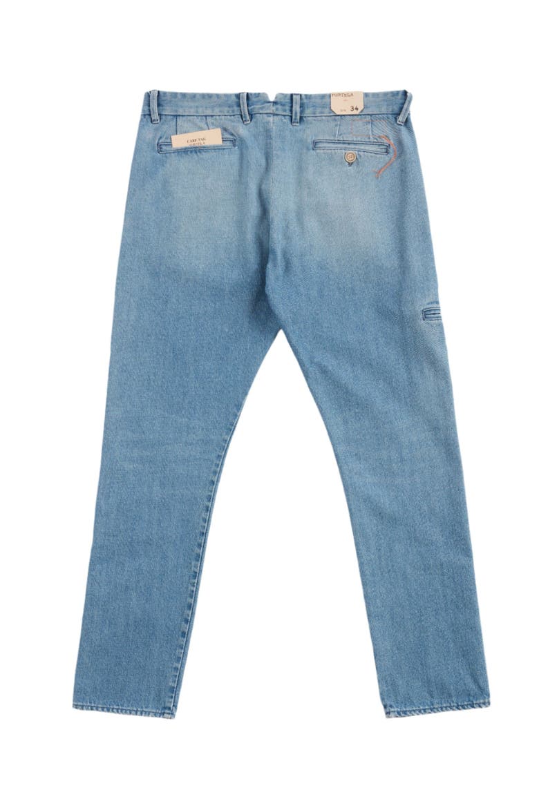 Pencesj Bleach Wash Denim Trousers, Alternate, color, PALE BLUE