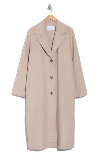 Rebecca Minkoff Double Faced Wool Refer Coat In Gray