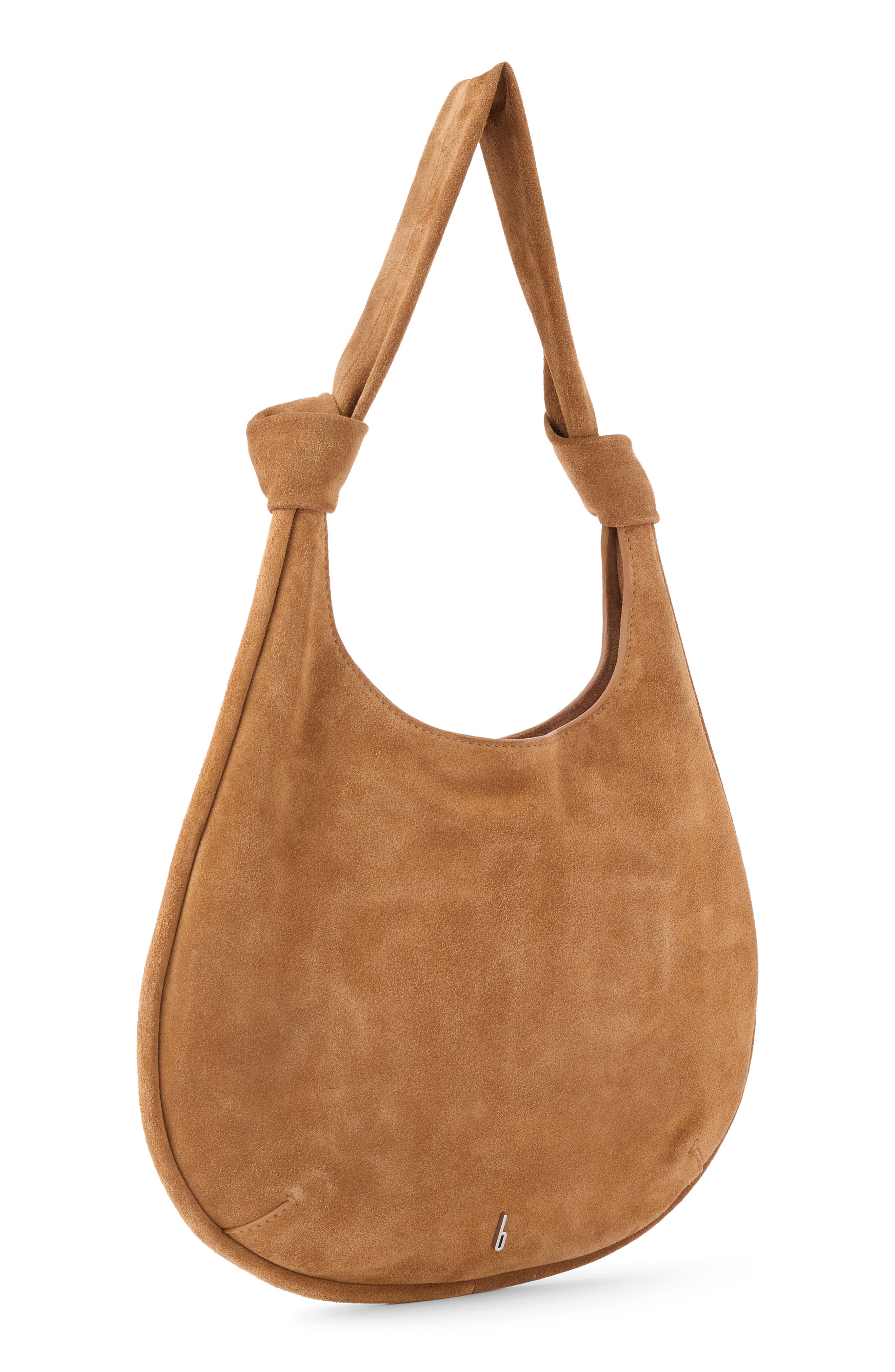 Ina Potli Medium Suede Hobo, Alternate, color, CARAMEL
