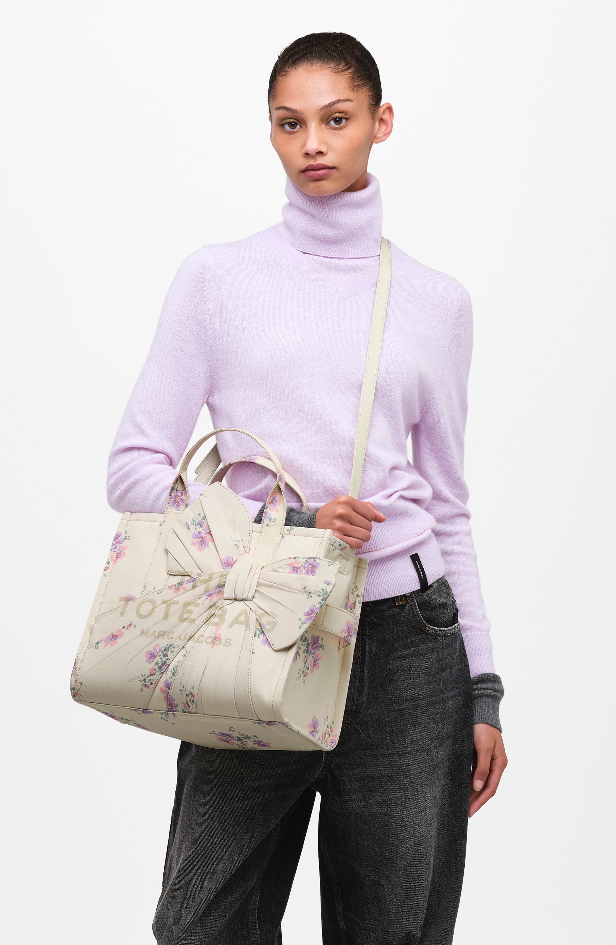 Medium The Tote Bag Canvas Tote, Alternate, color, CREAM MULTI