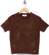 JASON WU Beaded Short Sleeve Sweater