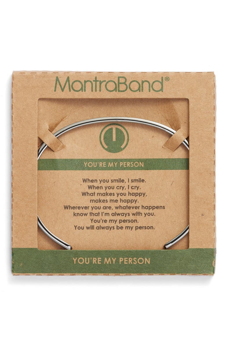 MantraBand<sup>®</sup> MantraBand You're My Person Cuff, Alternate, color, 
